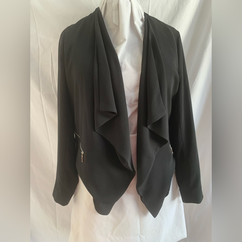 F&F blazer with zip accents NWT